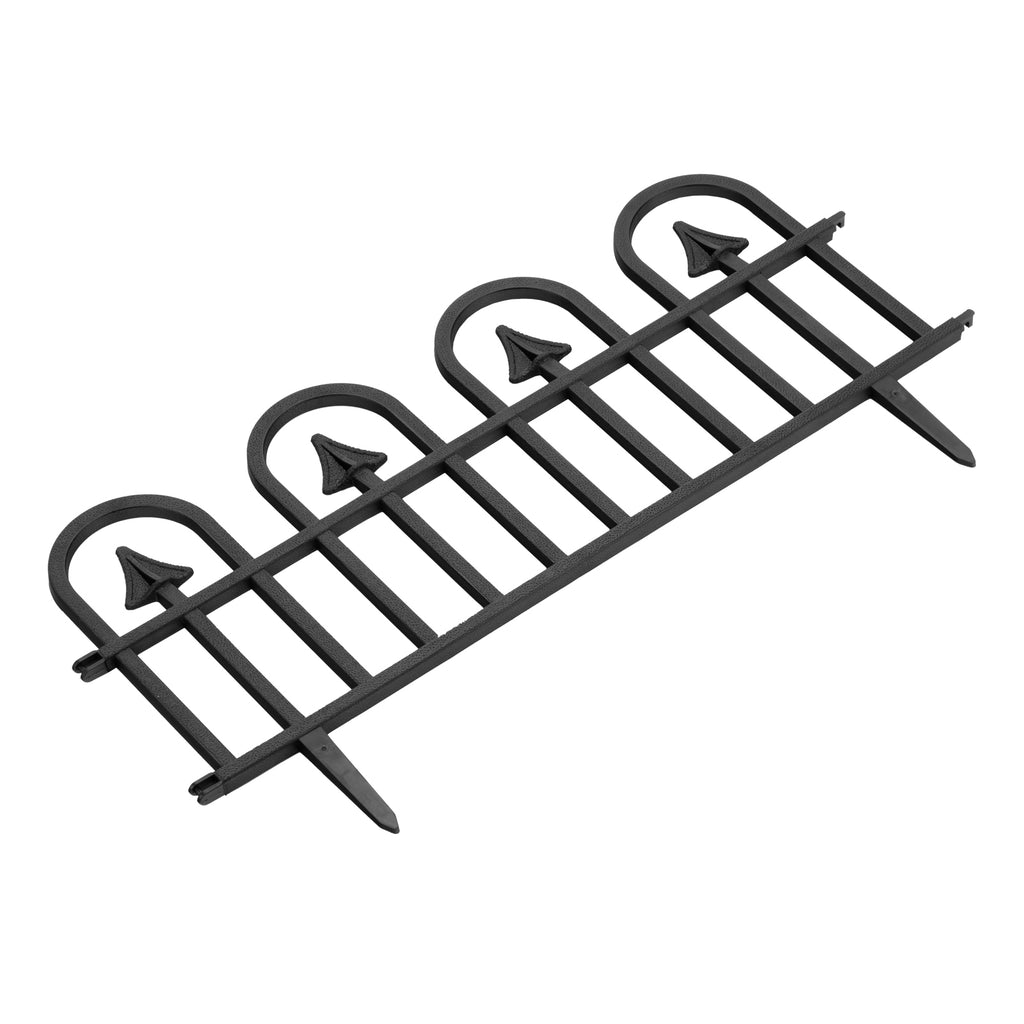 Декоративна ограда "Палас", 60,5х23,5 см, острие 8,5 см, черна PALISAD