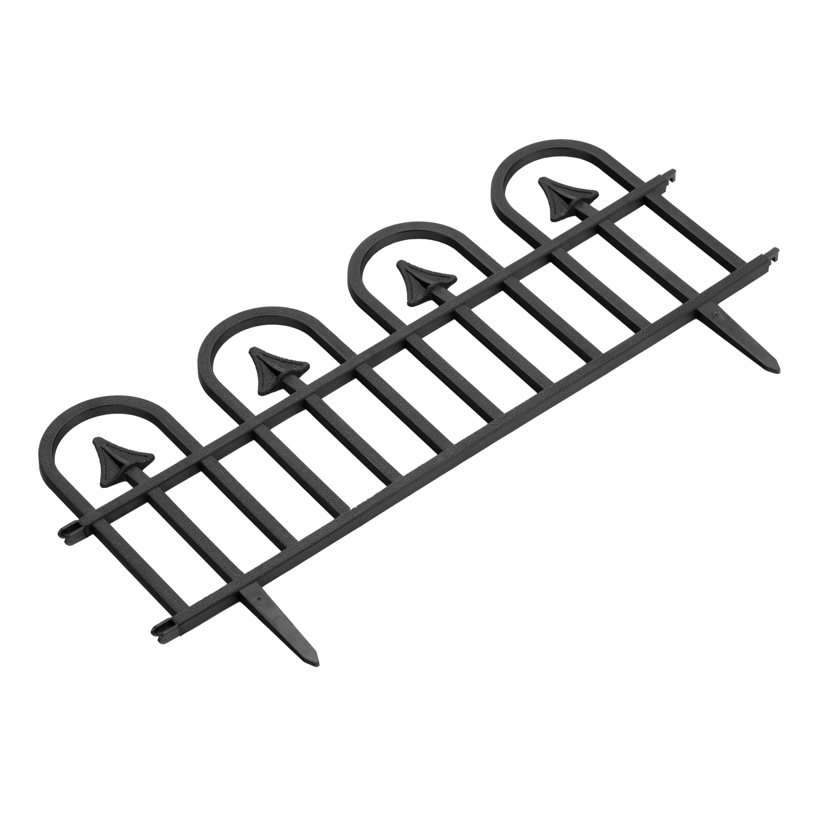 Декоративна ограда "Палас", 60,5х23,5 см, острие 8,5 см, черна PALISAD