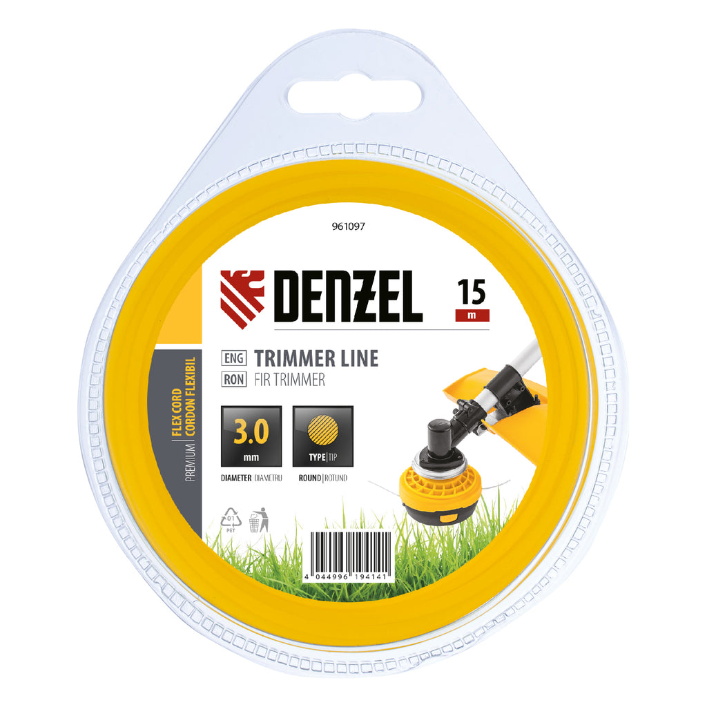Корда за тример, кръгла, 3,0 мм х 15 м, FLEX CORD DENZEL