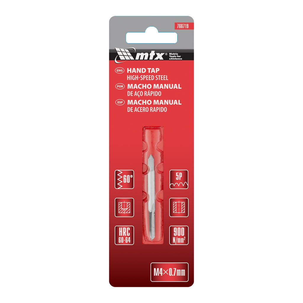 Метчик ръчен  М4 х 0,7 мм, HSS MTX