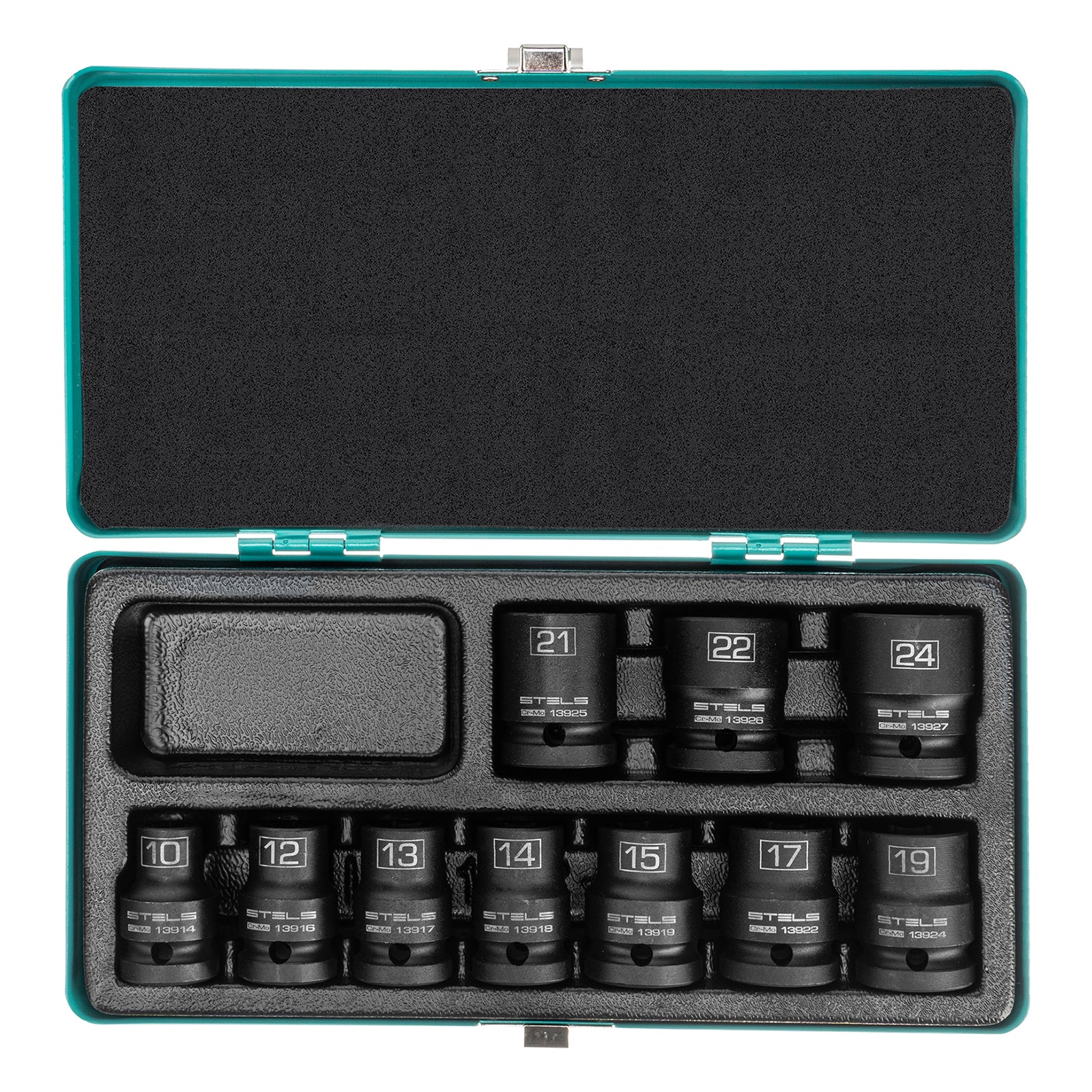К-т ударни вложки, 6-стенни, 1/2" 10-24 мм 10бр.  STELS