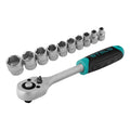 К-т вложки,  3/8", 7 - 22 мм, с тресчотка, CrV, 11 части  STELS