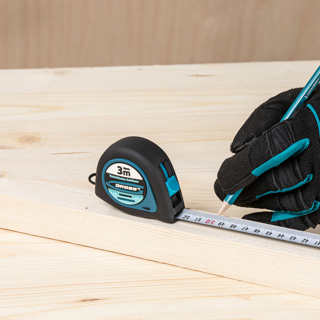 Ролетка Ergonomisch,  3 м х 16 мм, магнитен гумиран накрайник GROSS