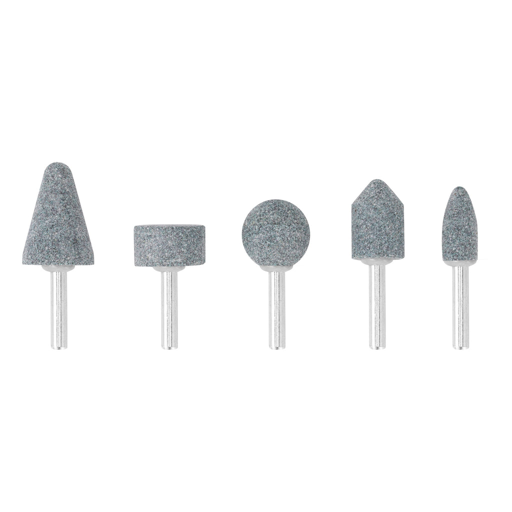 Комплект борчета абразивни, опашка 6 mm, 63C,  5 бр. Denzel