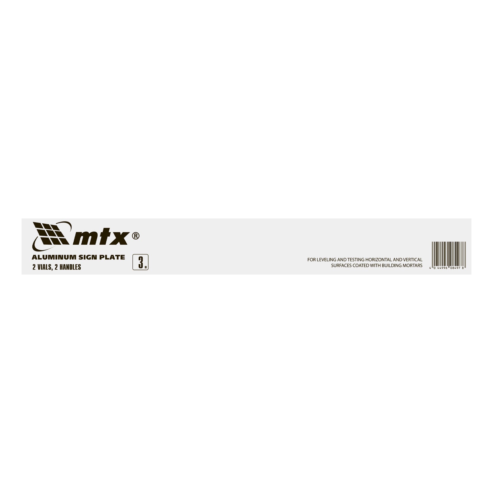 Мастар алуминиев с либели, L 3,0 м, 2 дръжки MTX