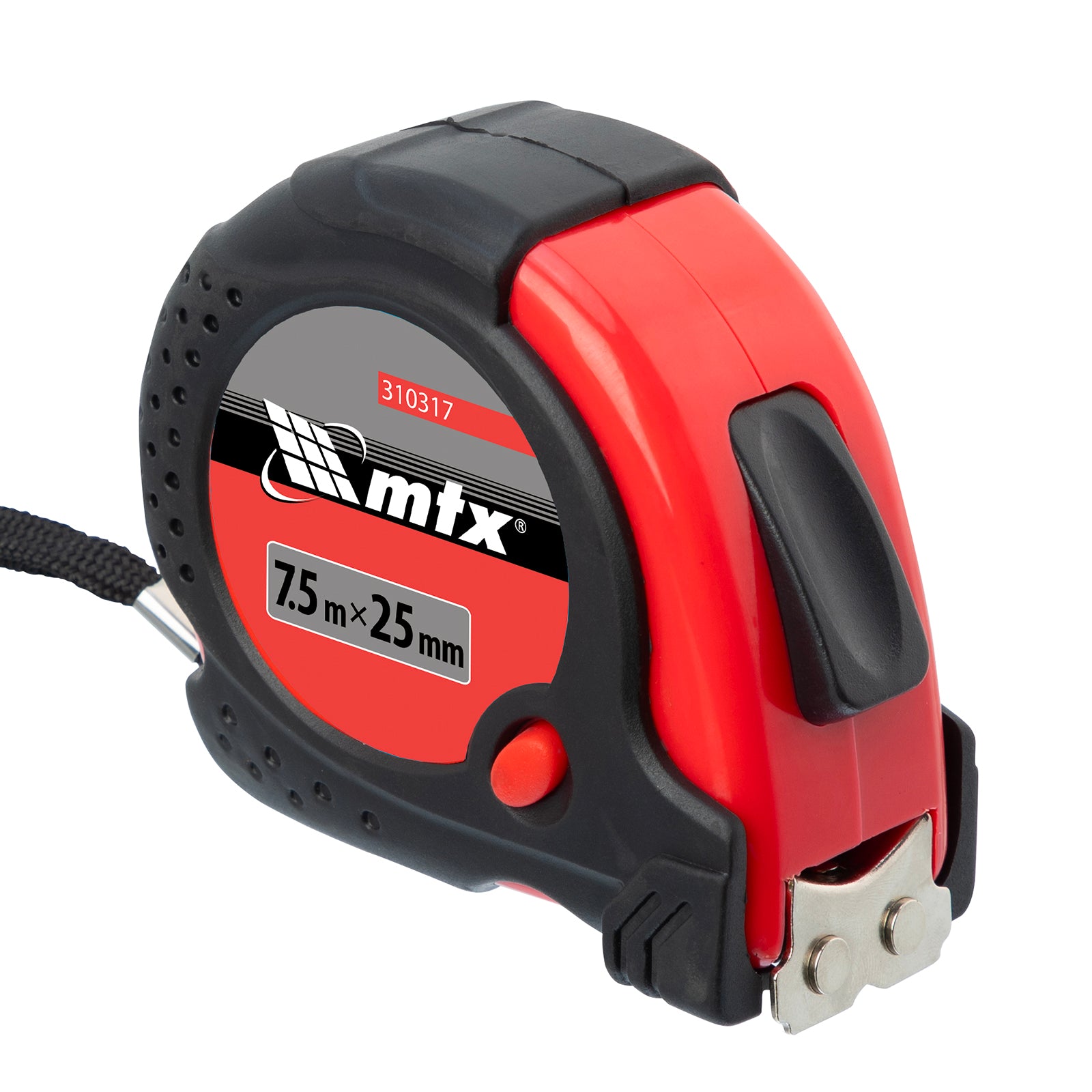 Ролетка Status magnet fixation, 7,5 м х 25 мм, гумиран корпус, магнитен накрайник, СЕ MTX