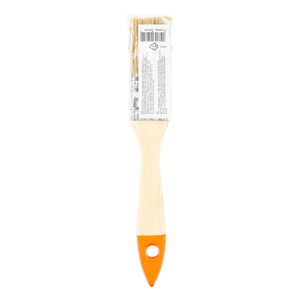 Четка плоска Slimline 1", естествен косъм, дървена дръжка SPARTA