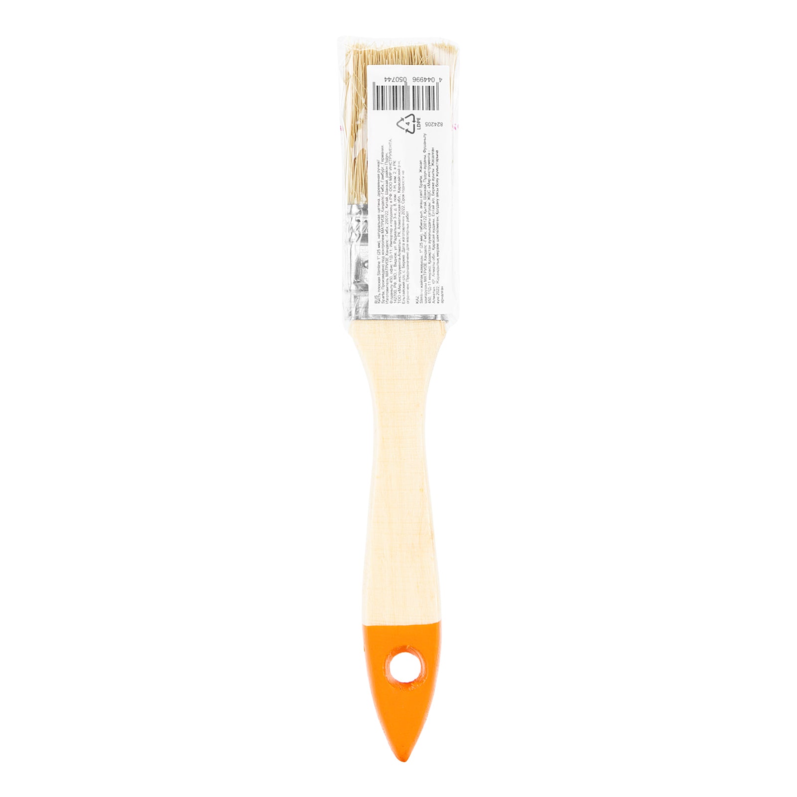 Четка плоска Slimline 1", естествен косъм, дървена дръжка SPARTA