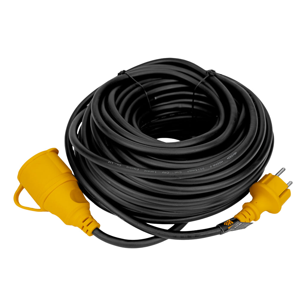 Удължител захранващ, 30m, 1 гнездо, IP44, H05RR-F, 3G*1.5mm, 16A// Denzel