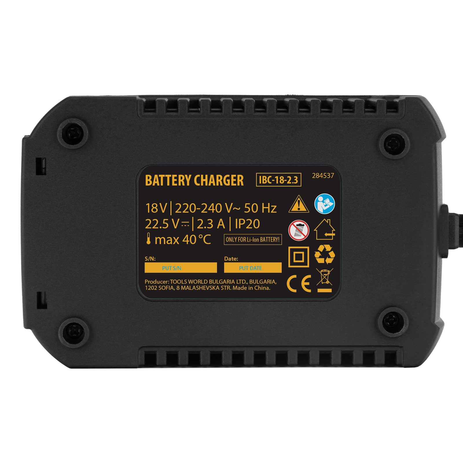 Зарядно устройство за акумулятори IBC-18-2.3, Li-Ion, 18 V, 2,3 A // Denzel