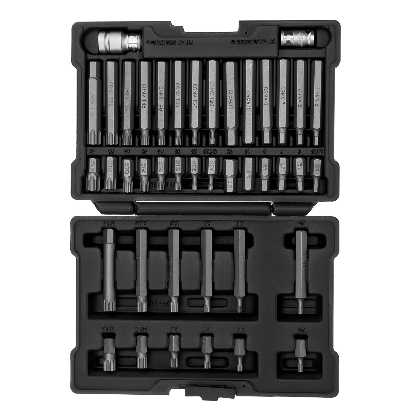 К-т битове HEX, TORX, SPLINE, шестостенна опашка 3/8",CrV, 42 бр.  STELS