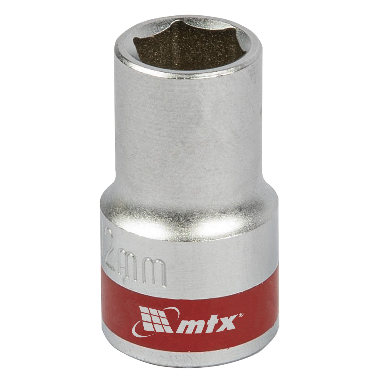 Вложка, 1/2", 12 мм, шестостенна, CrV, хромирана MTX