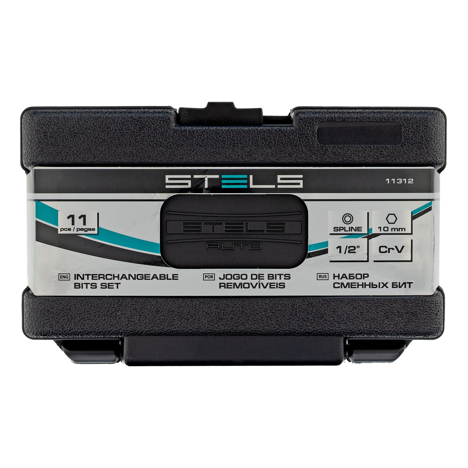 К-т битове SPLINE,  шестостенна опашка 1  1/2'', CrV,10 мм, 11 бр.  STELS