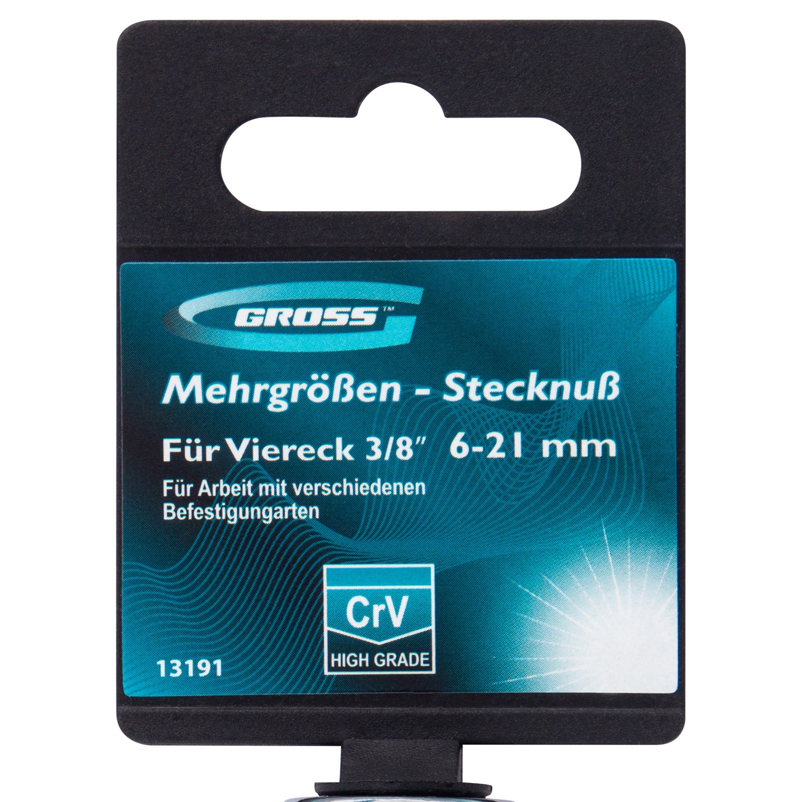 Вложка универсална, многоразмерна,  6-21 мм, 3/8", CrV, хромирана GROSS