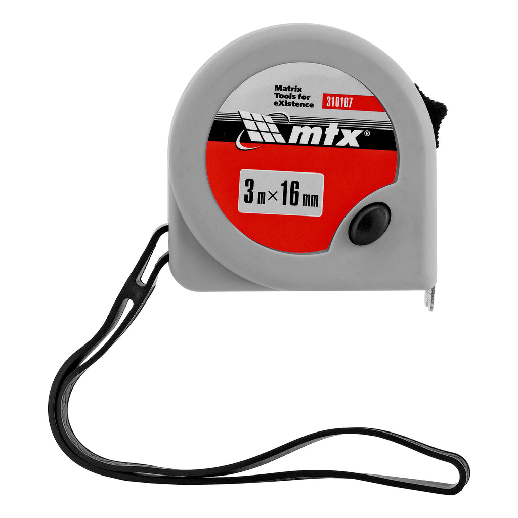 Ролетка Fine, 3 м х 16 мм, пластмасов корпус, СЕ MTX