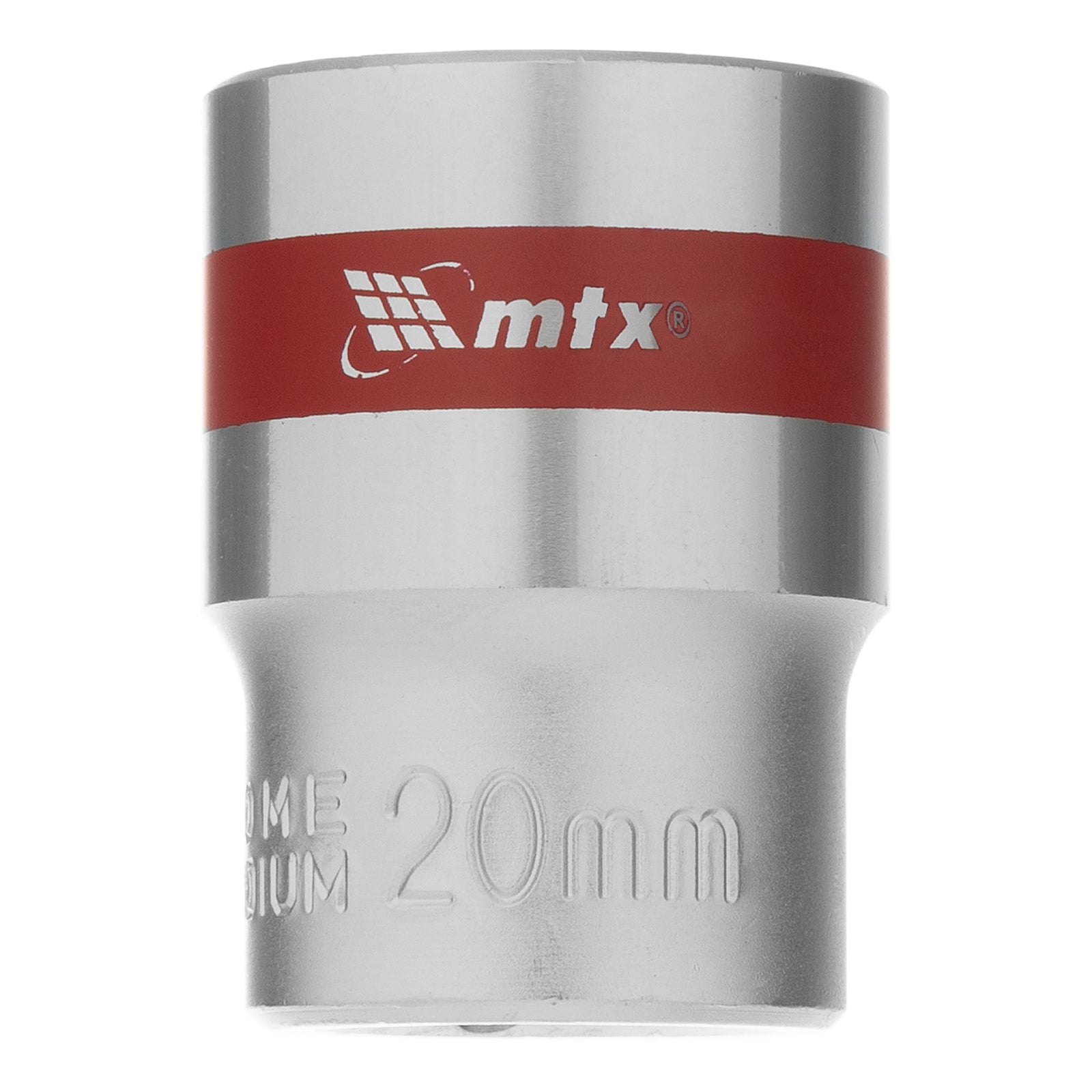 Вложка, 1/2", 20 мм, шестостенна, CrV, хромирана MTX